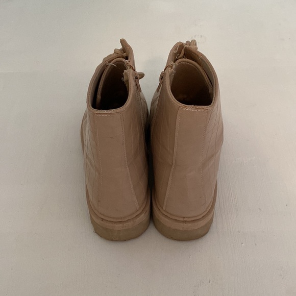 vegan faux crocodile combat boots size 9/40 - Picture 3 of 9